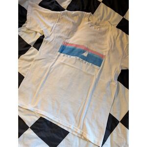 Vintage Bar Harbor Sailboat Graphic T Shirt Men's Large‎ White Cotton
